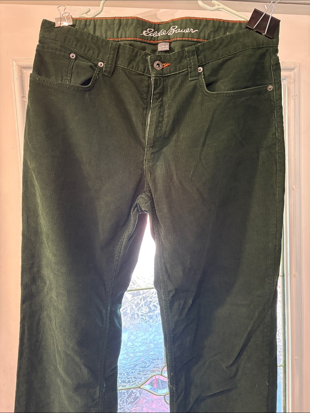 Eddie Bauer Dark Green Corduroy Men's Pants